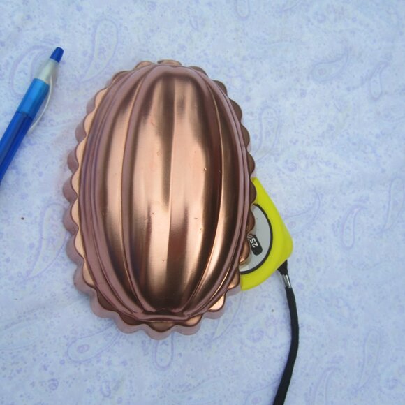 VTG LARGE GLASS GOBLET W/PEDESTAL HAND PAINTED DESIGN - Picture 2 of 4